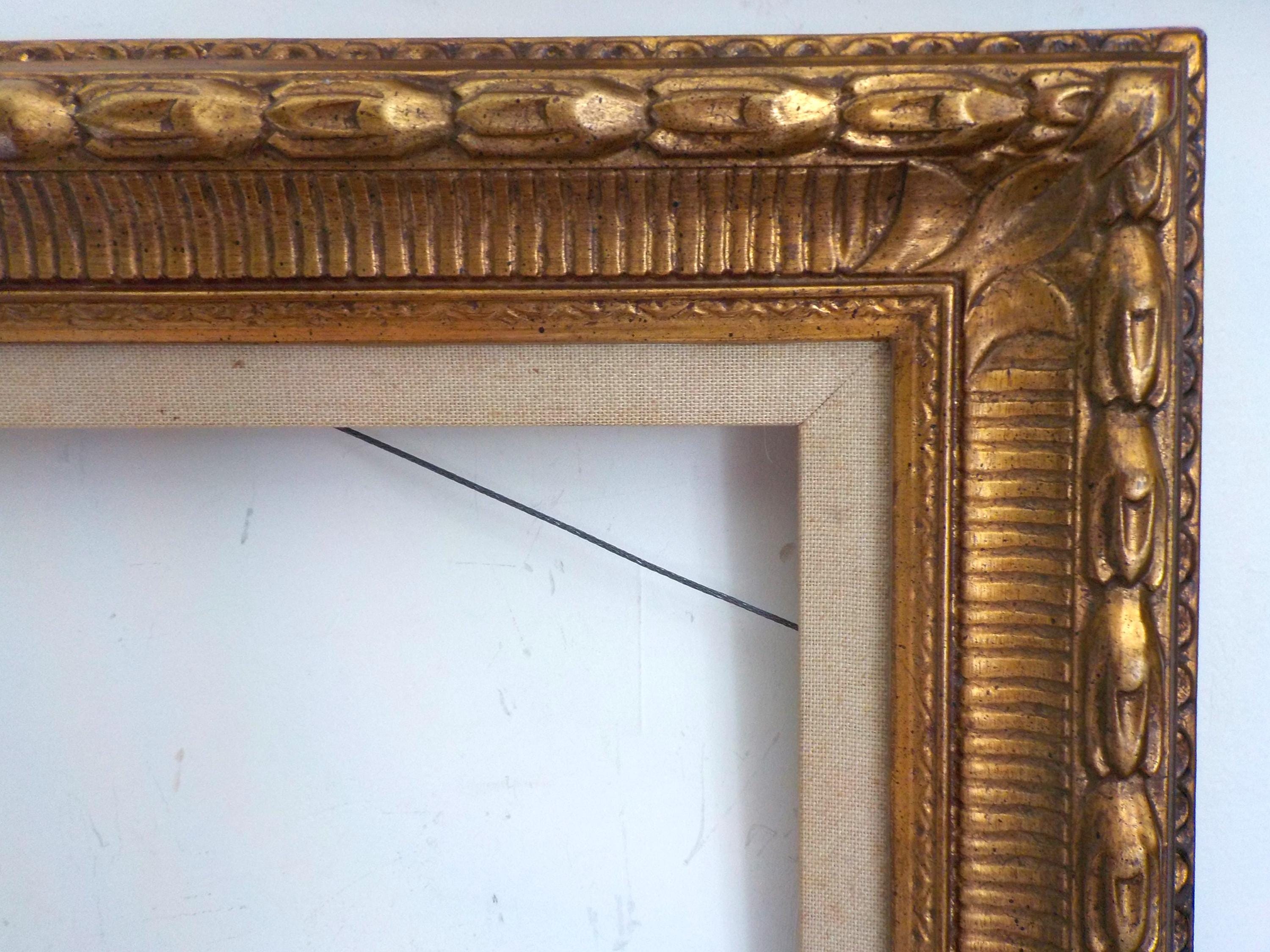 Vintage BARBIZON, Gilt Bronze Gold , Carved WOOD, Picture Vintage BARBIZON, Gilt Bronze Gold , Carved WOOD, Picture