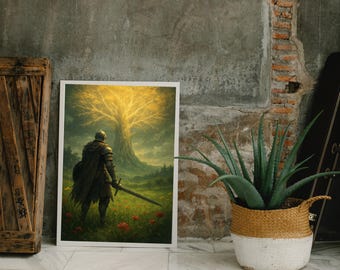 Elden Ring Art Print | Dark Fantasy Gamer Decor (Digital Download)