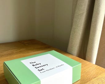 Set sensorial para bebés: juguetes para el desarrollo del recién nacido, tarjetas informativas (recién nacido - 6 meses)