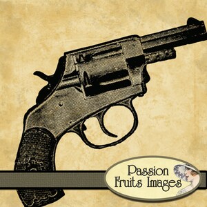 Vintage Bulldog Revolver Digital Image File- Instant Download