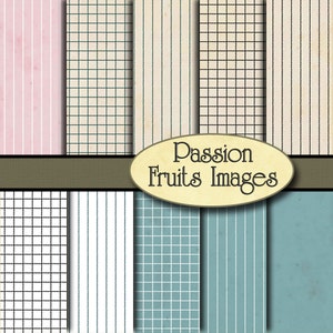 Spring Sketchbook Digital Paper Pack- Instant Download