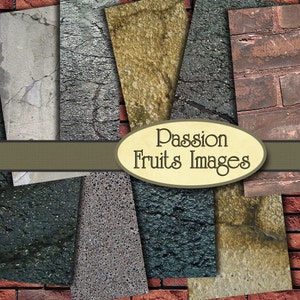Urban Grit Digital paper pack-  10 pc Brick, Asphalt and Concrete textures collection--Instant Download