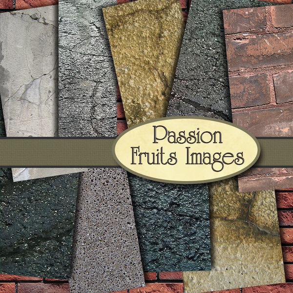 Urban Grit Digital paper pack-  10 pc Brick, Asphalt and Concrete textures collection--Instant Download