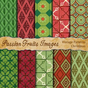 Old English Patterns | Antique Printable Digital Christmas