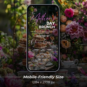 Mother's Day Picnic Invitation,Digital Mother's Day Brunch invite,Editable Invite,Whimsical Picnic Invite,Text Invitation,Mothers Day Flyer