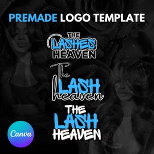 Beauty Brand Logo Design Set: Lash, Hair, MUA - Canva Editable (Digital Download)