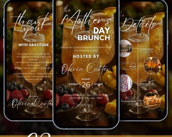 Mother’s Day Brunch Invite, Animated Video Invitation, Mom and Mimosa's invite, Happy Mother’s Day Flyer,Animated Invite for Mother's Day
