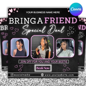 DIY Back to School Beauty Flyer: Salon Specials Canva Template