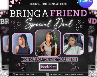 DIY Back to School Beauty Flyer: Salon Specials Canva Template