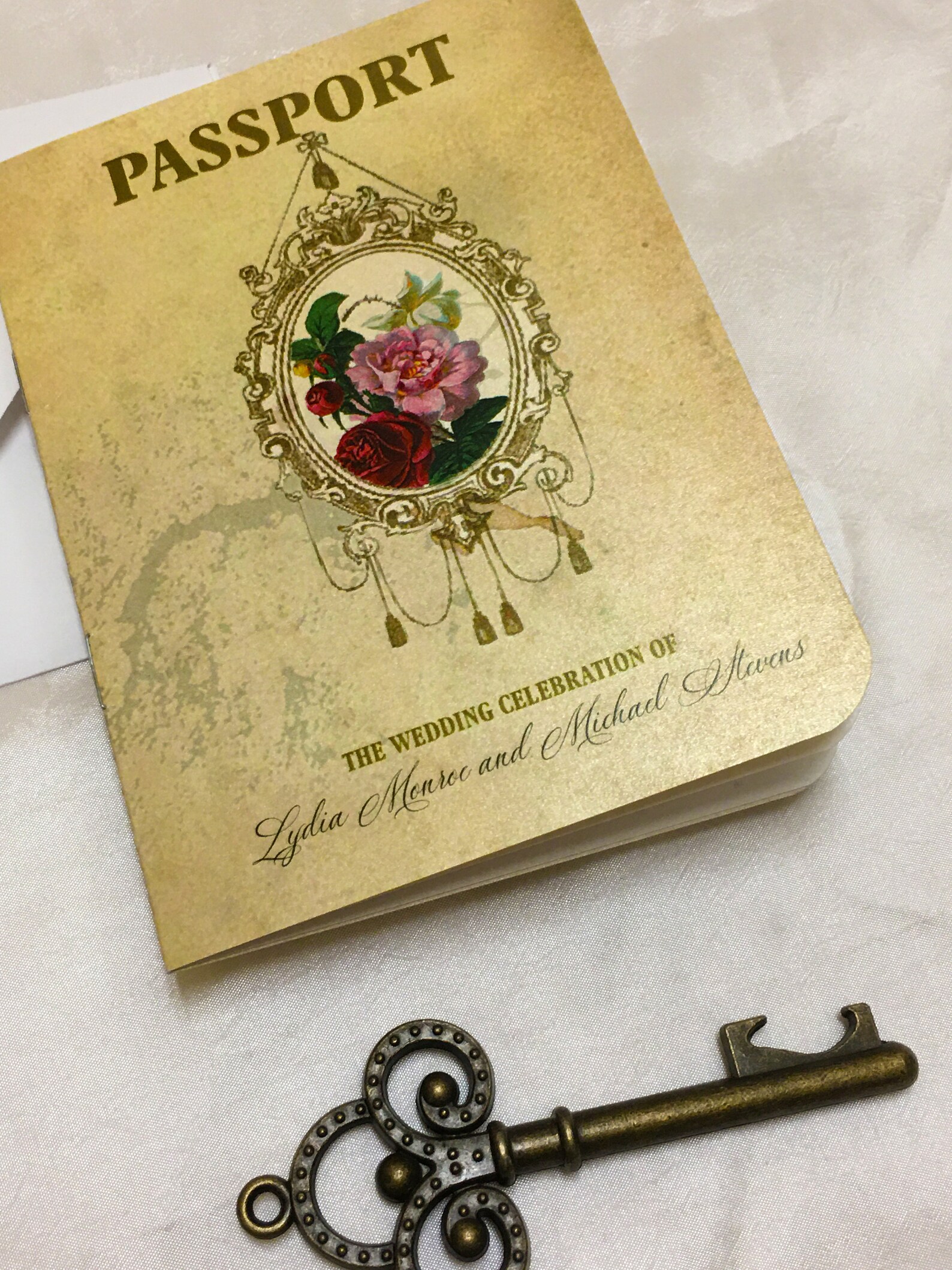 Vintage Passport Gold Passport Vintage Framed Roses Etsy