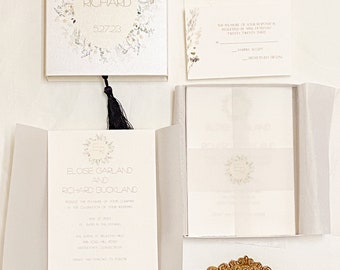 Eloise and Richard Boxed Wedding Invitation, Couture Wedding Invitation, Elegant Wedding Invitation, Luxury wedding Invite