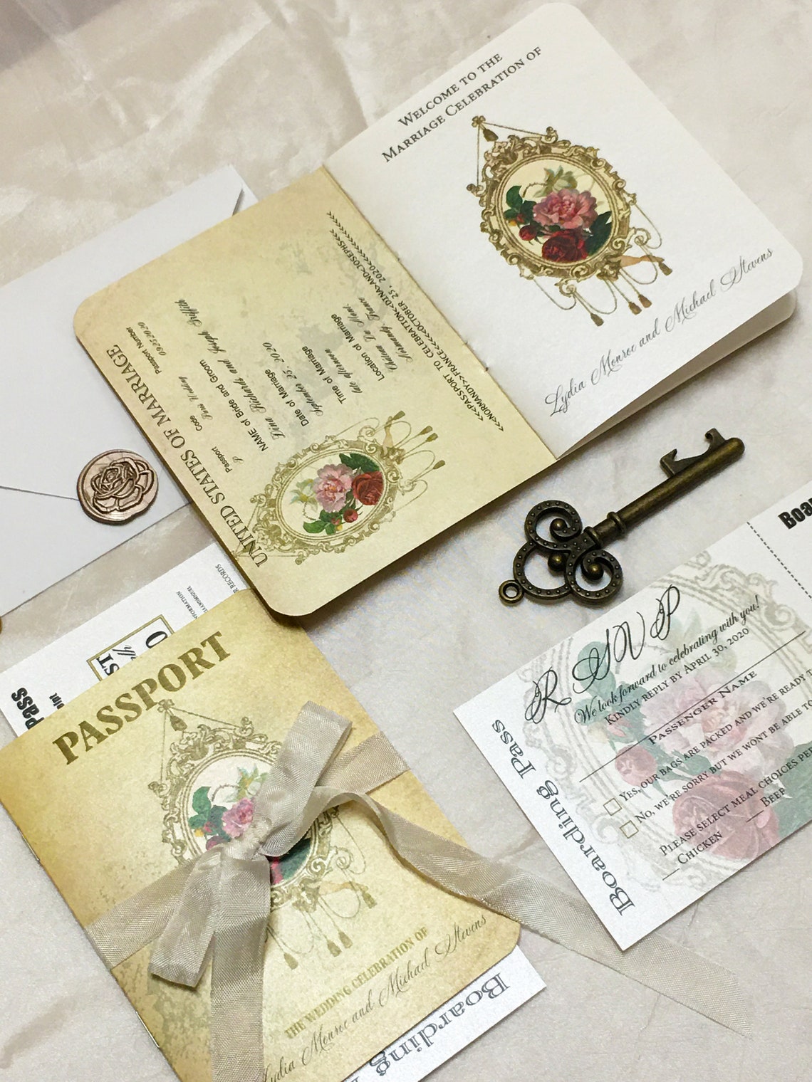 Vintage Passport Gold Passport Vintage Framed Roses Etsy