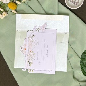 invitation set up with coordinating envelope