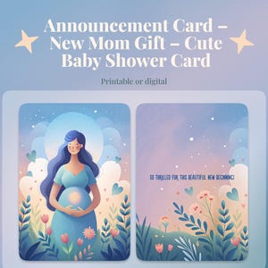 postale de faire-part de grossesse | Carte de fête de naissance | Félicitations pour la grossesse | postale pour les nouvelles mamans | Carte nouvelle maman | Futurs parents