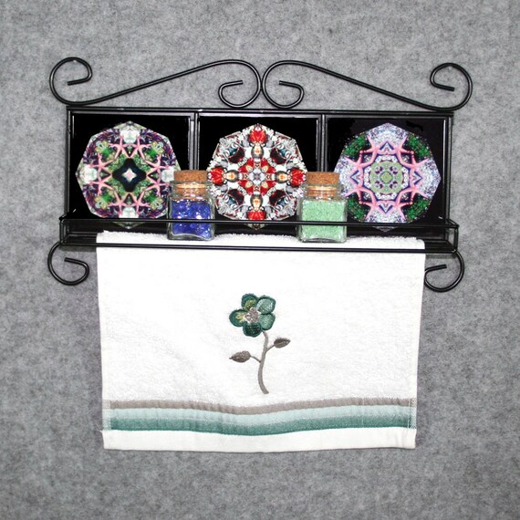 Items similar to Beach Themed Towel Rack Cup Rack Spice Rack Bathroom Decor Kitchen Decor Unique