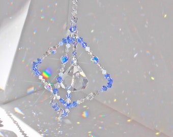 Crystal Pendulum Prism Suncatcher, Rainbow Maker, Sun Catcher & Sacred Geometry Mobile