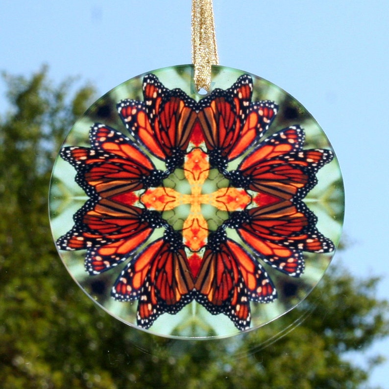 Glass SUNCATCHER Decor MONARCH BUTTERFLY Gift Home Ornament Etsy
