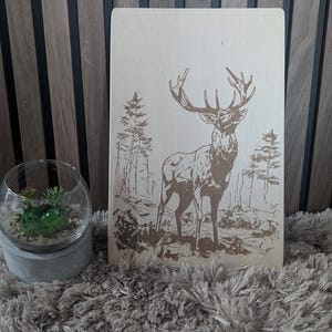 Planche à Découper Personnalisée En Forme De Cerf : Décoration De Cabane Rustique Gravée - France