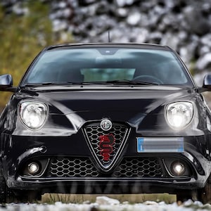 Logotipo frontal compatible con Alfa Romeo MiTo restyling 2016 – Serpiente Biscione para parrilla (no incluida), accesorio de tuning exterior
