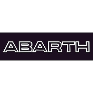 Abarth lettering for front grille - original style decoration compatible with Fiat Abarth 595, 500, Punto Evo. Adhesive letters