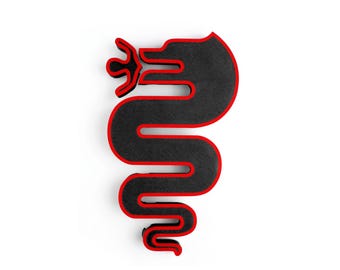Recreate Logo Grille voor Alfa Romeo Giulietta, Snake Logo Exterieur Front Design Tuning Accessoires Alfa Romeo Giulietta restyling 2016