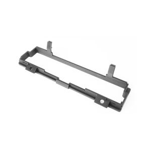 May include: A gray plastic rectangular frame with several protruding tabs and a series of rectangular cutouts. The frame is designed with a series of parallel lines and is set against a white background.