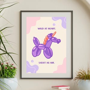 Unicorn poster for children&#39;s rooms, instant download | Colorful unicorn wall picture for girls&#39; rooms & baby gift idea, digital print
