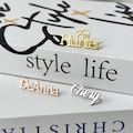 Custom Name Brooch Pin - Personalized Gift in Gold, Silver, Rose Gold - 6 Fonts or Your Own Design - Unique Pin for People, Pets & More