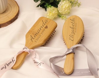 Bridesmaid Wood Combs Personalized,Custom Name Airbag Comb,Bridesmaid Proposal,Wedding Party Gift,Bridesmaid Carving Combs,Anniversary Gifts