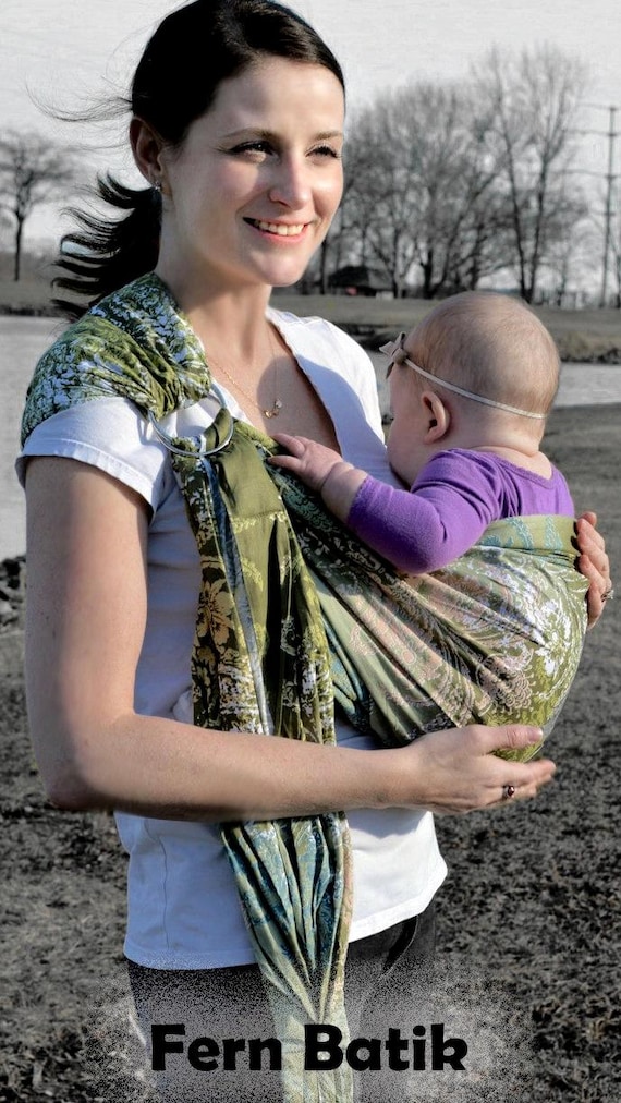 Ring Sling Baby Carrier, 100% Cotton, CPSIA compliant ,Close Tail, Lite-on-Shoulder™ by RosyBaby© , Ergonomic, Adjustable
