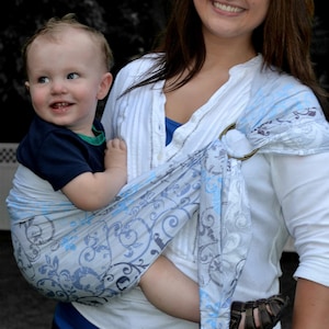 Ring Sling Baby Carrier, 100% Cotton, CPSIA compliant ,Close Tail, Lite-on-Shoulder™ by RosyBaby© , Ergonomic, Adjustable Tangled
