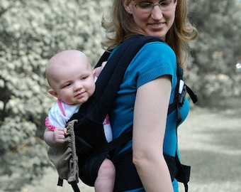 Backpack Baby Carrier, with hoodie , cotton shell, Breezy mesh CSPIA compliant, w/ sleeping hood, breathable by RosyBaby
