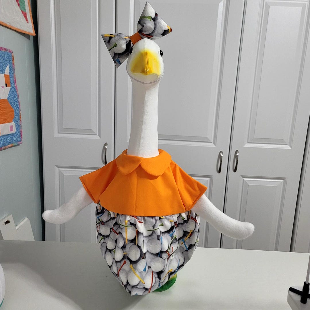 Golf Porch Goose Dress Orange Sports Outfit With Bow & Wings - Etsy