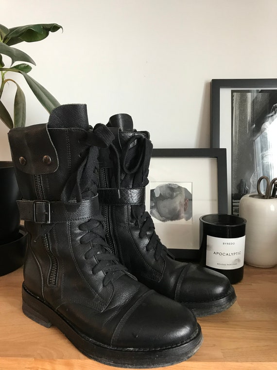 ann demeulemeester combat boots