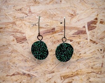 Speckle earrings, polymer clay