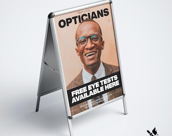 Custom A-Frame Sign, Pavement Sign, Outdoor Business Board, Weatherproof Poster Display