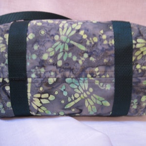 Handmade Batik Dragonfly fabric 6 pocket purse image 5