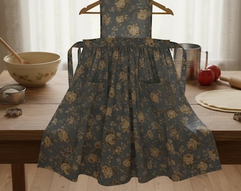 Vintage 1950s Apron Sewing Pattern – Classic Bib Style (Digital PDF)