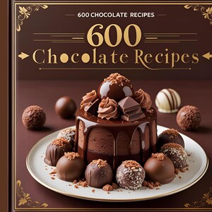 600 Chocolate Recipes eBook: Cakes, Cookies, Brownies (MLR PLR Digital Download)