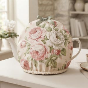 Tea Cozy Sewing Pattern PDF, Dome Teapot Cozy Pattern, Farmhouse Floral Cottagecore, Easy Beginner Sewing Tutorial, Instant Download