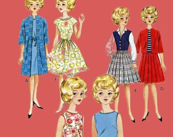 Fashion doll clothes patterns- printable clothes-fashion doll clothes- doll clothes-doll sewing pattern-11 1/2 inch fashion doll patterns