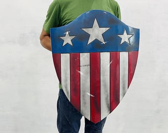 Captain America Shield Prop – First Avenger Cosplay Legend | Red Hero Shield | Halloween Costume Accessory