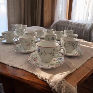Tea Cup Set- Summer Chintz (Made in England, Earthenware)by JOHNSON BROTHERS
