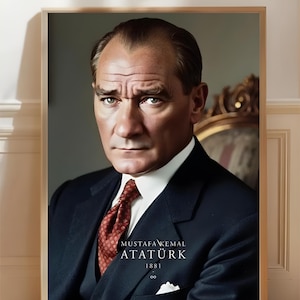 Mustafa Kemal Atatürk – Visionary Leader of Modern Turkey | Digital Download for Wall Art, Canvas, Calendar, Poster, Wall Decor