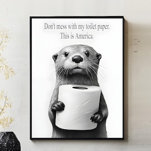 Non toccare la mia carta igienica – quadro da parete, tela, calendario, poster, decorazione da parete, idea regalo, vita domestica, regalo di Natale