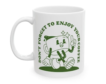 Taza de café divertida: diseño de personaje adorable, disfruta de tu café, perfecta para uso diario, regalo para amantes del café, decoración para el hogar y la oficina.