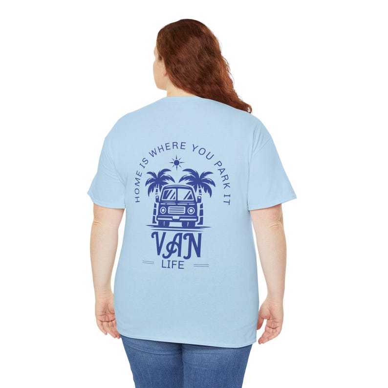Camiseta "El hogar está donde lo aparcas" - Camiseta unisex con gráfico para autocaravana, camiseta de aventura para la vida en furgoneta, nómada para viajes por carretera, regalo para acampar, vida en autocaravana imagen 5