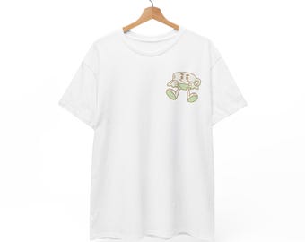 Camiseta unisex con gráfico de café con cafeína, divertida camiseta de taza de café con dibujos animados, bonito regalo para amantes del espresso, atuendo para brunch y festival.