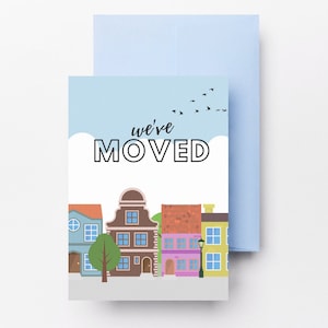 Faire-part We've Moved - Carte numérique imprimable 5 x 7 pour nouvelle adresse - Adorable changement d'adresse
