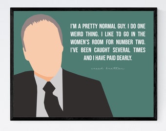The Office TV Show Creed Bratton Bathroom Quote Printable - Etsy